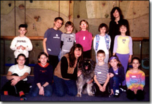 Day Camp kids with Barbara and Artemis